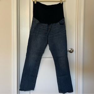 Women's Blue Maternity Jeans with Belly Panel, size 16